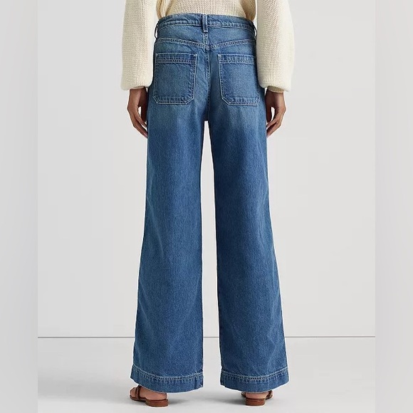 NWT Lauren Ralph Lauren Black Label Wide Leg HW Jeans - Picture 3 of 13